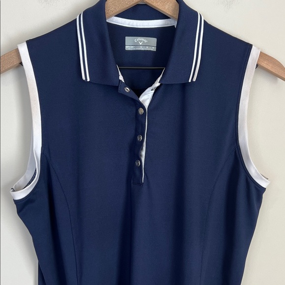 Callaway Womens Sleeveless Polo Dress Pockets Stretch Golf Size Medium - Picture 3 of 11